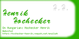 henrik hochecker business card